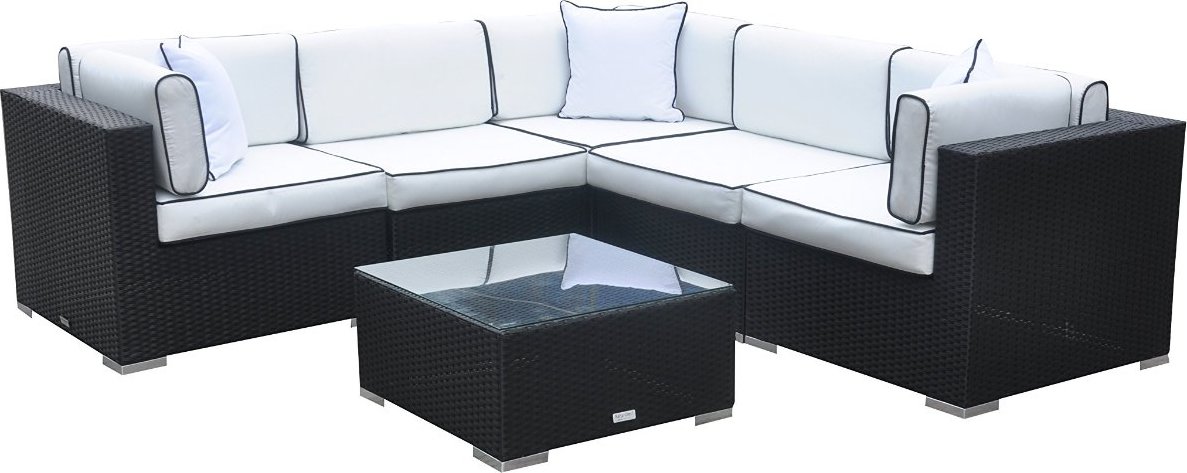 Radeway 6pc Wicker Rattan Outdoor Sectional Sofa Set