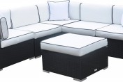 Radeway 6pc Wicker Rattan Outdoor Sectional Sofa Set