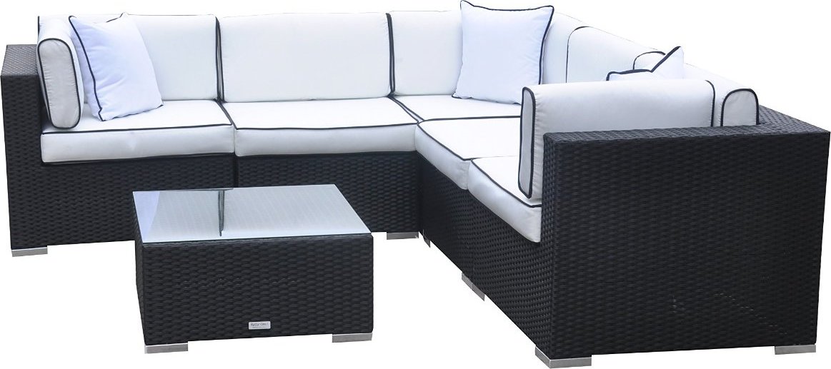 Radeway 6pc Wicker Rattan Outdoor Sectional Sofa Set