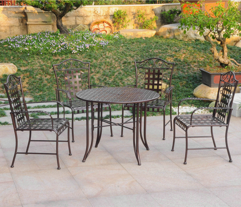 Five-piece Wrought Iron Patio Set