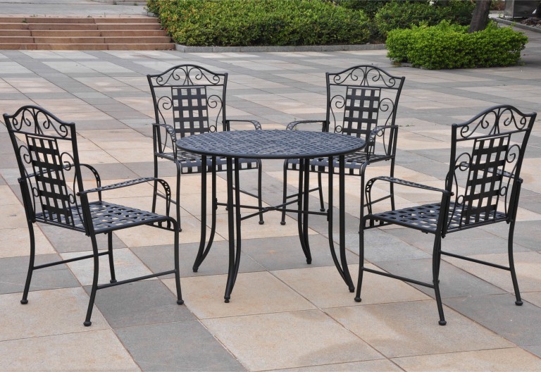 wrought iron patio furniture 3 piece set