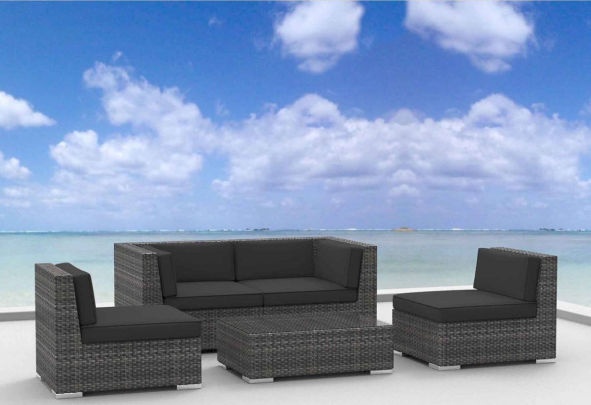 Urban Furnishing RIO 5pc Wicker Outdoor Sectional Sofa Set