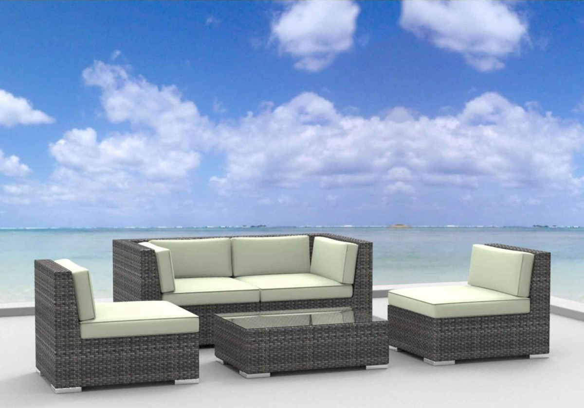 Urban Furnishing RIO 5pc Wicker Outdoor Sectional Sofa Set