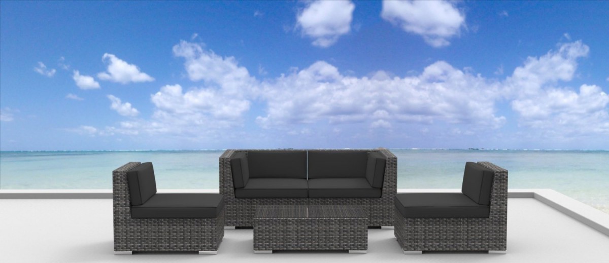 Urban Furnishing RIO 5pc Wicker Outdoor Sectional Sofa Set