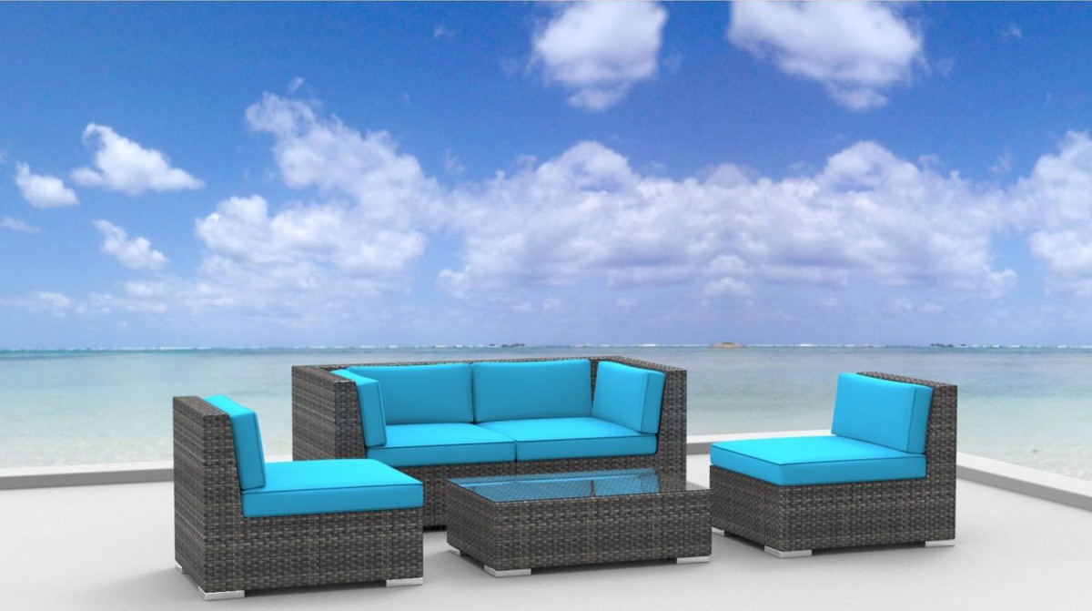 Urban Furnishing RIO 5pc Wicker Outdoor Sectional Sofa Set