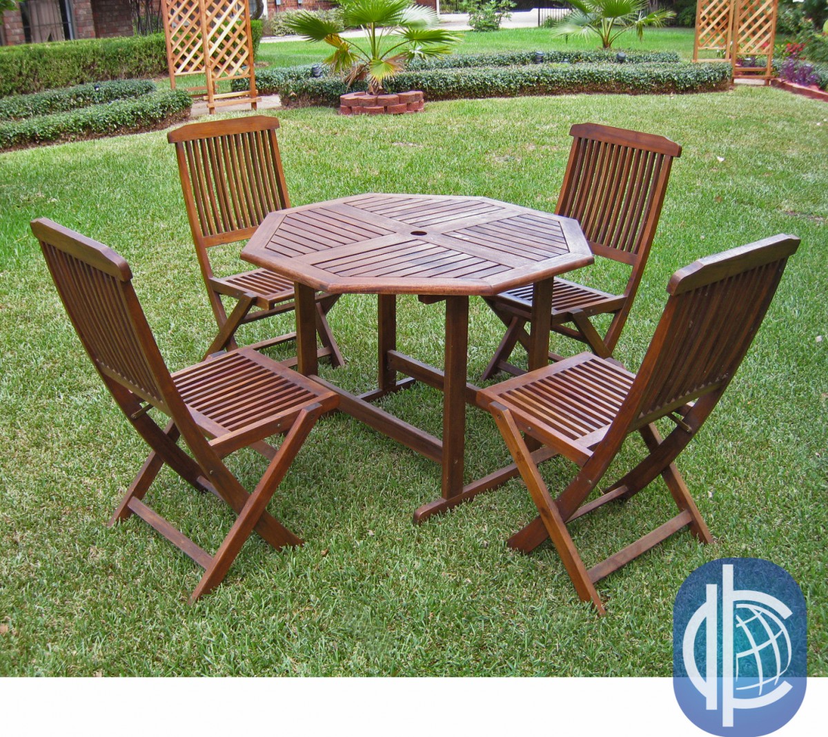 Acacia 5-piece Stowaway Patio Furniture Set