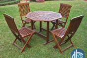 Acacia 5-piece Stowaway Patio Furniture Set