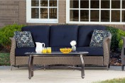 Hanover Gramercy 4 Piece Wicker Outdoor Conversation Set