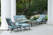 Hanover Oceana 6 Piece Outdoor Conversation Set w/ Deep Seat Cushions