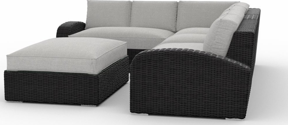 Toja Patio Furniture Azores 5 Piece Outdoor Sectional Sofa Set with Sunbrella Cushions