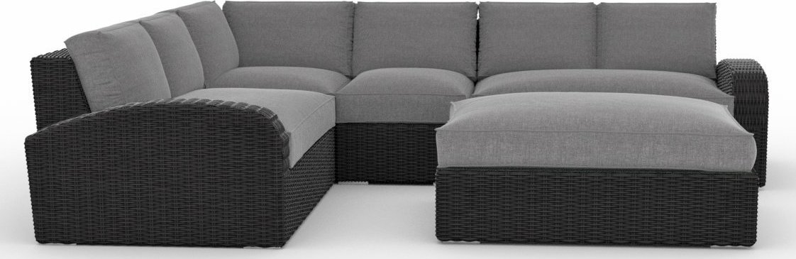 Toja Patio Furniture Azores 5 Piece Outdoor Sectional Sofa Set with Sunbrella Cushions