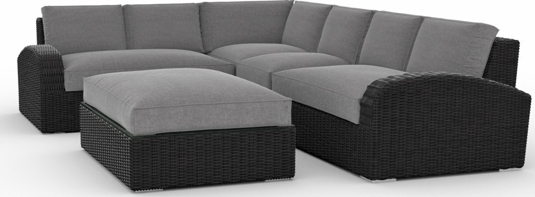 Toja Patio Furniture Azores 5 Piece Outdoor Sectional Sofa Set with Sunbrella Cushions