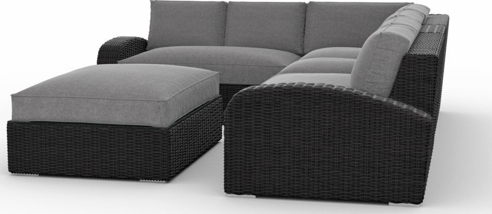 Toja Patio Furniture Azores 5 Piece Outdoor Sectional Sofa Set with Sunbrella Cushions