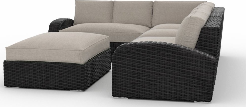 Toja Patio Furniture Azores 5 Piece Outdoor Sectional Sofa Set with Sunbrella Cushions