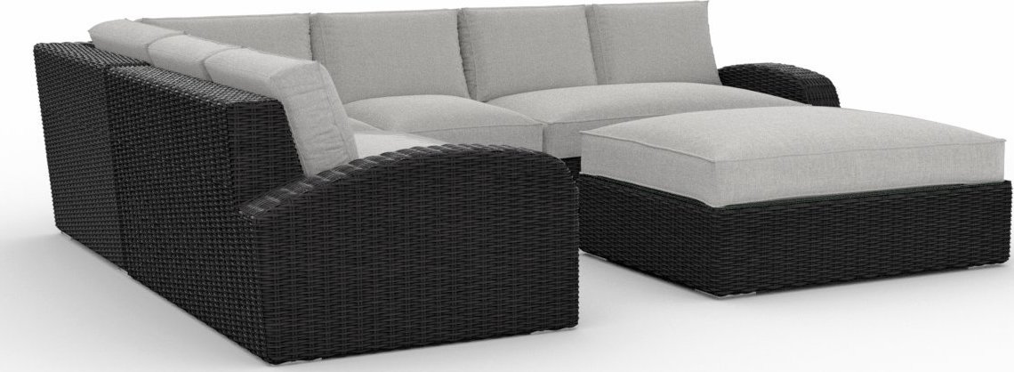 Toja Patio Furniture Azores 5 Piece Outdoor Sectional Sofa Set with Sunbrella Cushions