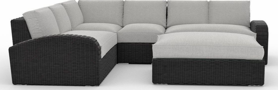 Toja Patio Furniture Azores 5 Piece Outdoor Sectional Sofa Set with Sunbrella Cushions