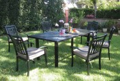 CBM Outdoor Cast Aluminum 7 Piece Patio Dining Set A with Cushions