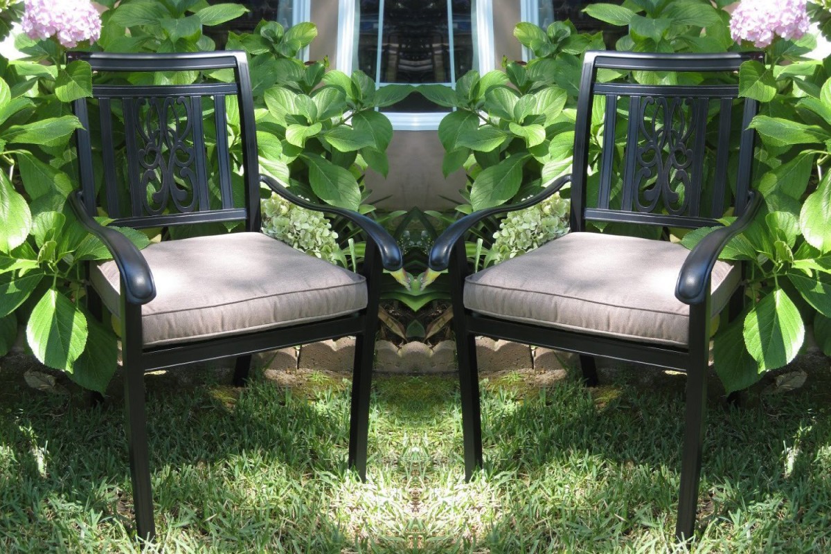 CBM Outdoor Cast Aluminum 7 Piece Patio Dining Set A with Cushions