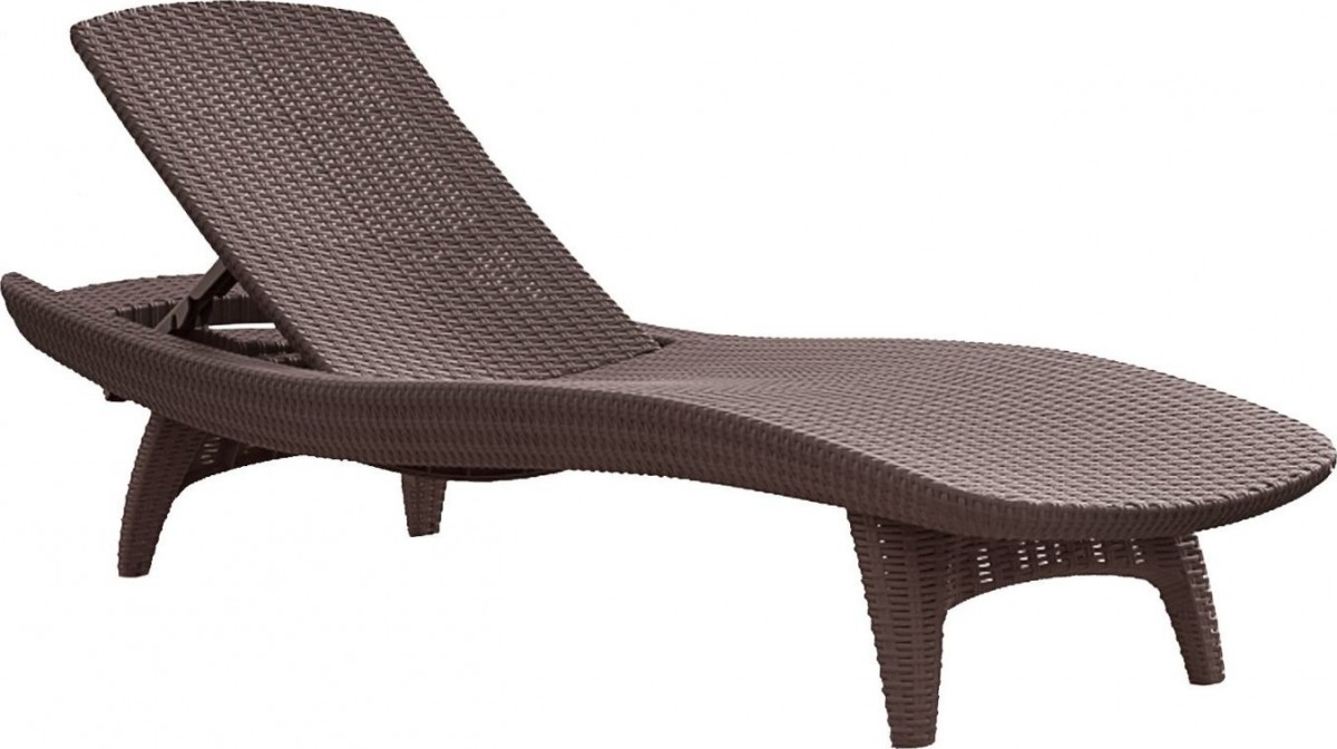 Keter 2pc Rattan Outdoor Chaise Lounge Chairs