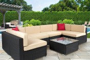 Best Choice Products 7pc Wicker Outdoor Sectional Sofa Set