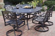 Home Styles Biscayne 7-Piece Outdoor Dining Set with Swivel Arm Chairs
