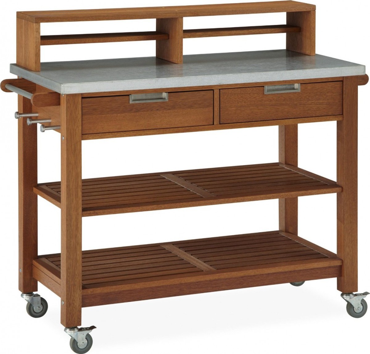 Home Styles Bali Hai Teak Wood Outdoor Potting Bench