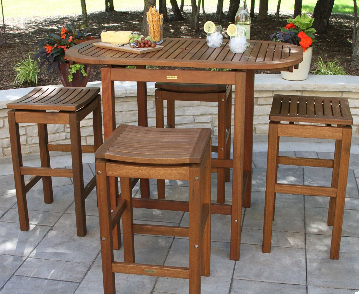 Outdoor Interiors 2-4-6 Folding Pub Table