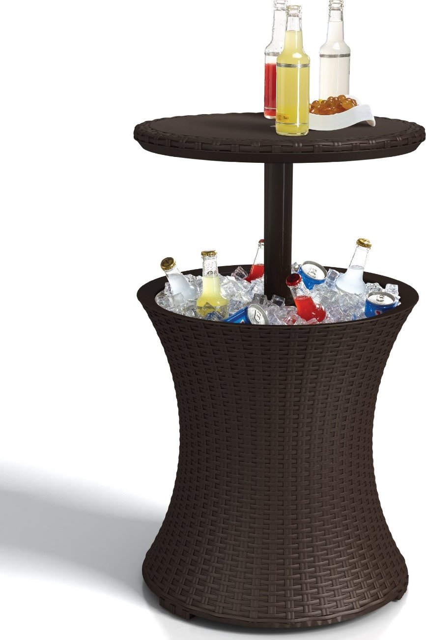 Keter Rattan Cool Bar Outdoor Patio Cooler Table