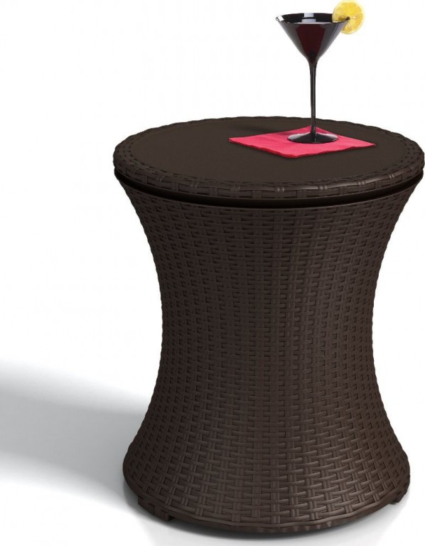 Keter Rattan Cool Bar Outdoor Patio Cooler Table - Patio Table