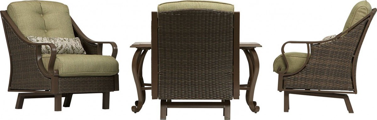 Hanover Ventura 4 Piece Wicker Outdoor Conversation Set