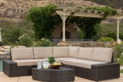 Reddington 6pc Wicker Outdoor Sectional Sofa Set