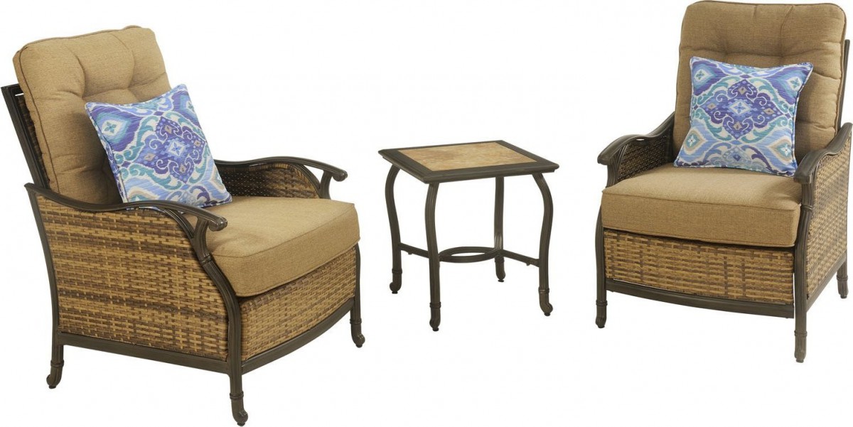 Hanover Hudson Square 3-Piece Outdoor Deep-Seating Lounge Set