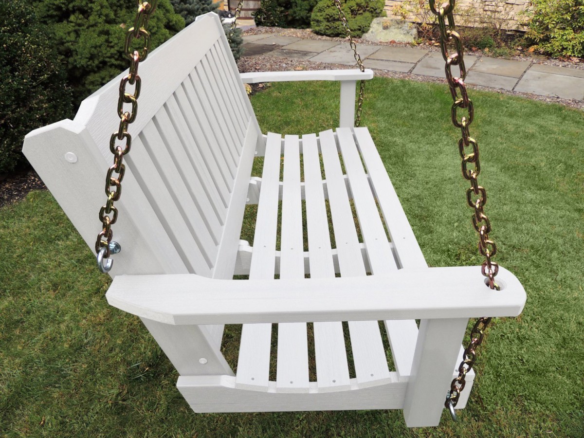 Highwood Outdoor Synthetic / Plastic Wood Porch Swing Set