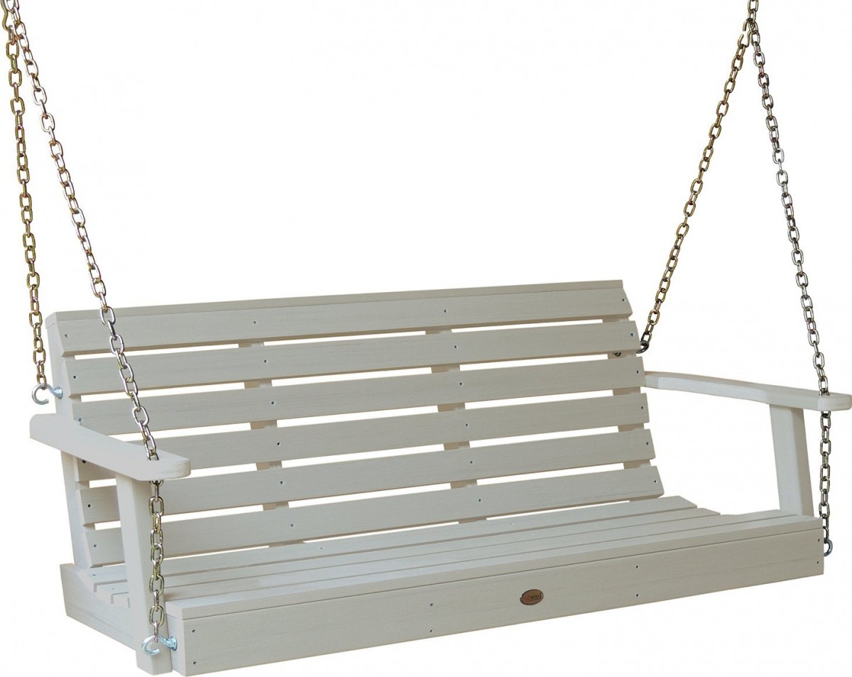 Highwood Outdoor Synthetic / Plastic Wood Porch Swing Set