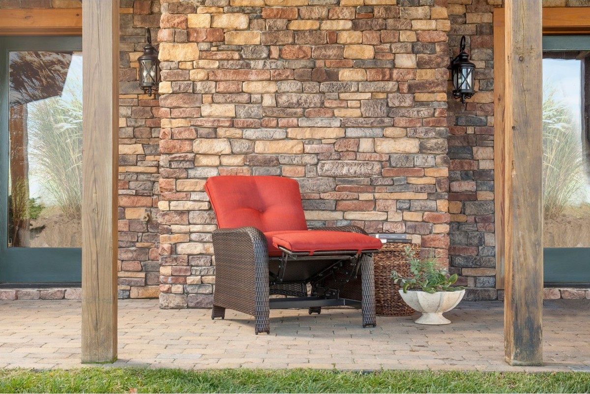 Hanover Strathmere Luxury Wicker Outdoor Recliner Chair