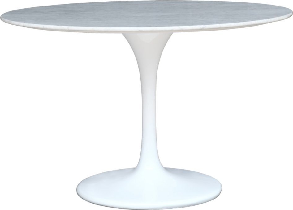 Eero Saarinen Tulip Table – 48″ White, Round, Marble-Top Dining Table