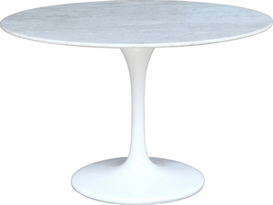 Eero Saarinen Tulip Table – 48″ White, Round, Marble-Top Dining Table