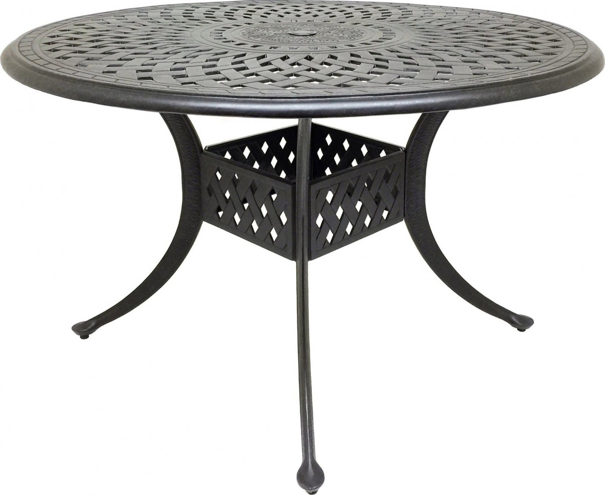 Coastlink Furniture Nevada 5 Piece Cast Aluminum Outdoor Dining Set with 48″ Round Table