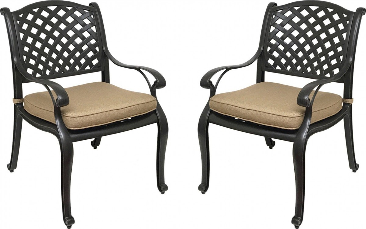Coastlink Furniture Nevada 5 Piece Cast Aluminum Outdoor Dining Set with 48″ Round Table
