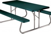 Lifetime 22123 6 Foot Folding Picnic Table Bench in Green