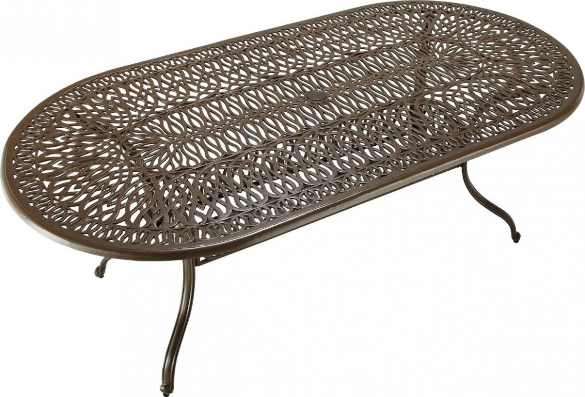 Home Styles Floral Blossom Oval Outdoor Dining Table