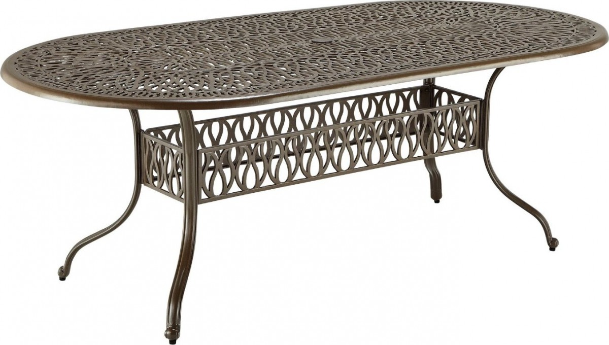 Home Styles Floral Blossom Oval Outdoor Dining Table