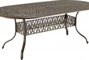 Home Styles Floral Blossom Oval Outdoor Dining Table