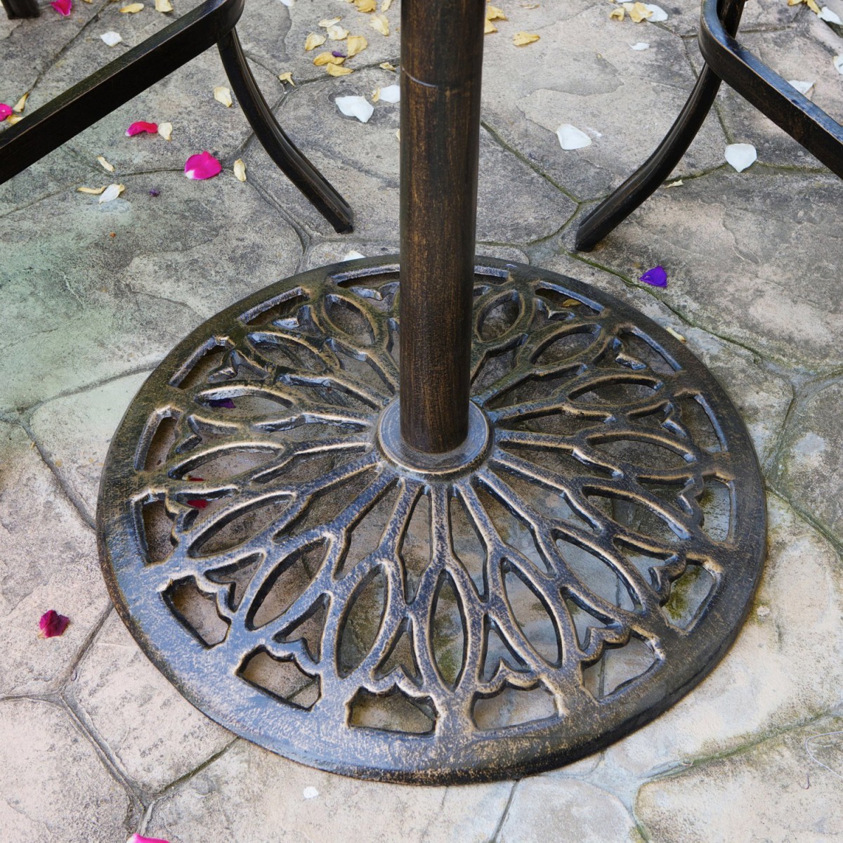 Paris Cast Aluminum Bar Height Outdoor Bistro Table