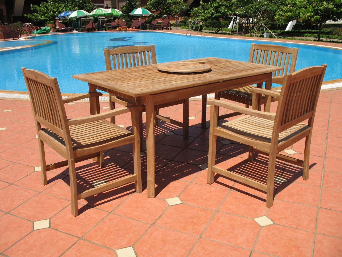 Pebble Lane Living 7 Piece Teak Patio Dining Set