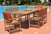 Pebble Lane Living 7 Piece Teak Patio Dining Set