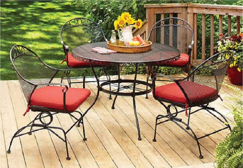 Better Homes and Gardens Clayton Court 5 Piece Wrought Iron Patio Dining Set