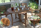 Outdoor Interiors 48-Inch Round Folding Table