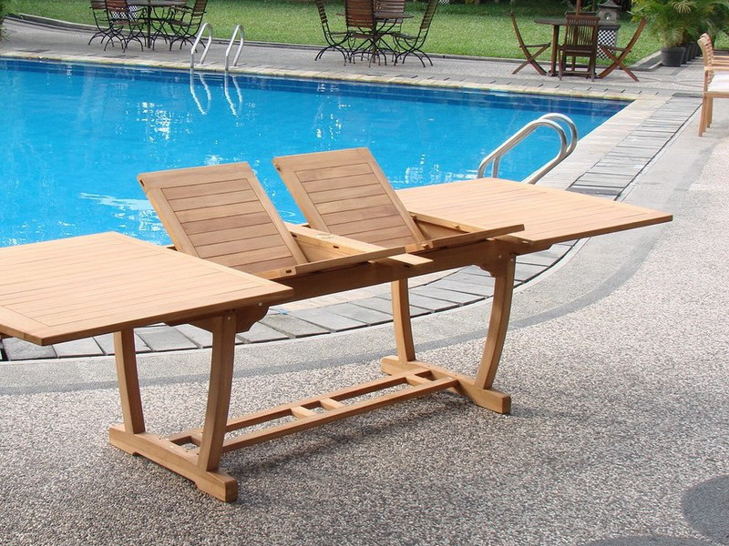 Grade-A Teak 117′ Wood Rectangular Outdoor Dining Table