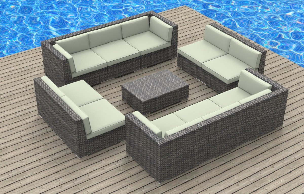 Urban Furnishing BERMUDA 11pc Outdoor Sectional Sofa Set